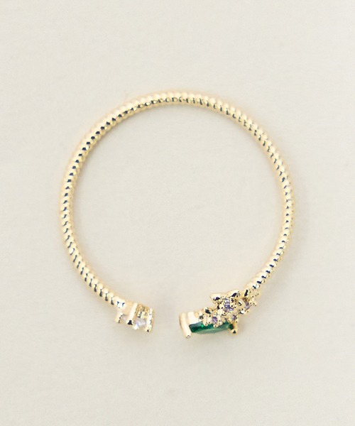 Zoule（ゾーラ）の「Zoule ゾーラ：FLOWER LETTER SERIES　jewel flower letter R-1　花言葉　チューリップ　スズラン　アジサイ　クローバー　コスモス　リング（リング・レディース・グリーン/ホワイト/レッド/パープル/ピンク・FREE）」の12枚目の写真