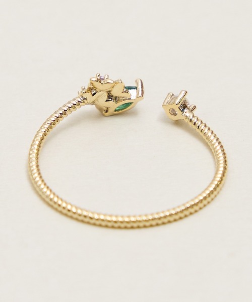 Zoule（ゾーラ）の「Zoule ゾーラ：FLOWER LETTER SERIES　jewel flower letter R-1　花言葉　チューリップ　スズラン　アジサイ　クローバー　コスモス　リング（リング・レディース・グリーン/ホワイト/レッド/パープル/ピンク・FREE）」の11枚目の写真