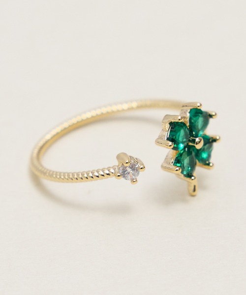 Zoule（ゾーラ）の「Zoule ゾーラ：FLOWER LETTER SERIES　jewel flower letter R-1　花言葉　チューリップ　スズラン　アジサイ　クローバー　コスモス　リング（リング・レディース・グリーン/ホワイト/レッド/パープル/ピンク・FREE）」の14枚目の写真