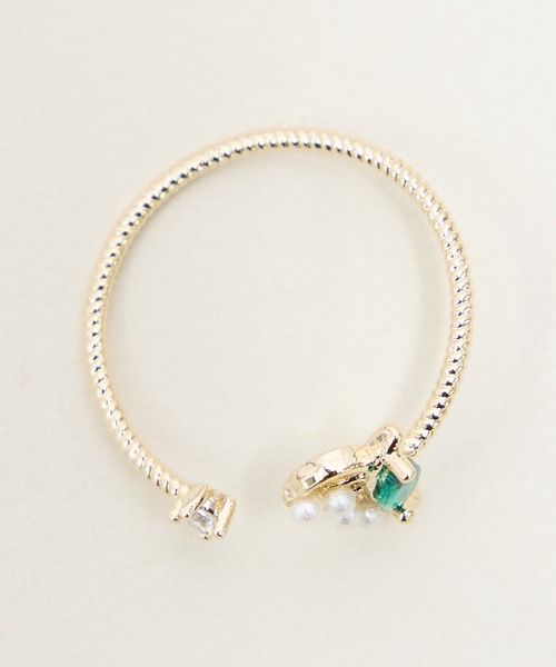 Zoule（ゾーラ）の「Zoule ゾーラ：FLOWER LETTER SERIES　jewel flower letter R-1　花言葉　チューリップ　スズラン　アジサイ　クローバー　コスモス　リング（リング・レディース・グリーン/ホワイト/レッド/パープル/ピンク・FREE）」の9枚目の写真