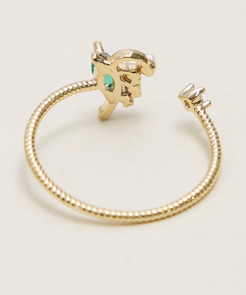 Zoule（ゾーラ）の「Zoule ゾーラ：FLOWER LETTER SERIES　jewel flower letter R-1　花言葉　チューリップ　スズラン　アジサイ　クローバー　コスモス　リング（リング・レディース・グリーン/ホワイト/レッド/パープル/ピンク・FREE）」の8枚目の写真