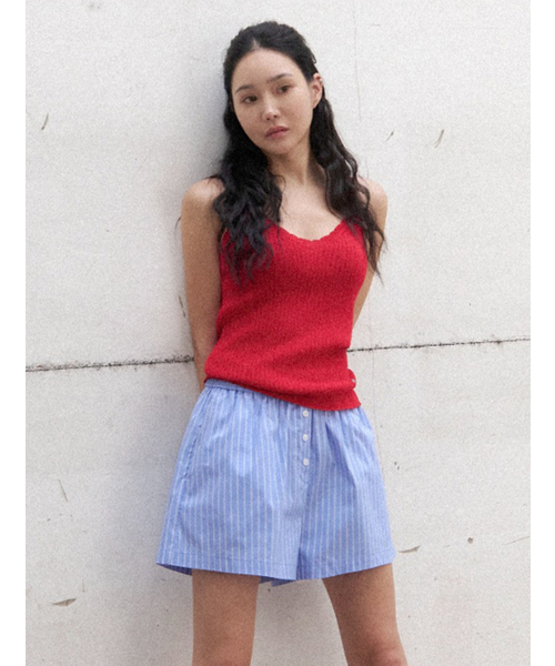 MORVE13(モルブ13)の「ヘイズニットスリーブレス(Tシャツ/カットソー・レディース・ブラック/ネイビー/レッド/ベージュ/アイボリー・FREE)」の7枚目の写真