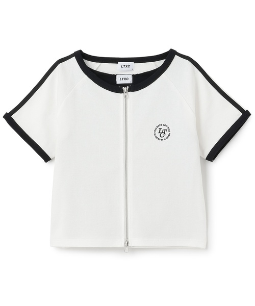 LOVETOXIC(ラブトキシック)の「【LTXC/抗菌防臭】タンクつきラインジップ半袖(Tシャツ/カットソー・キッズ・オフホワイト・M:150cm)」の21枚目の写真