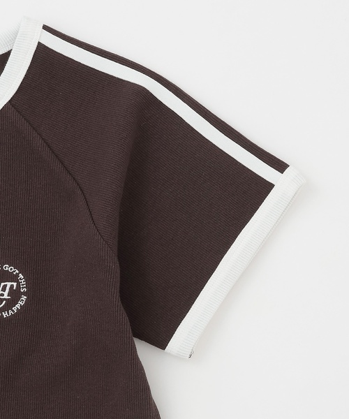 LOVETOXIC(ラブトキシック)の「【LTXC/抗菌防臭】タンクつきラインジップ半袖(Tシャツ/カットソー・キッズ・オフホワイト・M:150cm)」の14枚目の写真