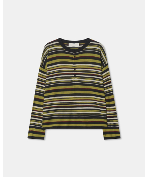 THEENDQUESTION(ジエンドクエスチョン)の「Color stripe knit top / DARK GRAY(ニット/セーター・レディース・その他・FREE)」の2枚目の写真