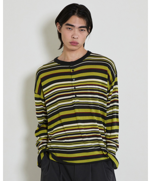 THEENDQUESTION(ジエンドクエスチョン)の「Color stripe knit top / DARK GRAY(ニット/セーター・レディース・その他・FREE)」の3枚目の写真