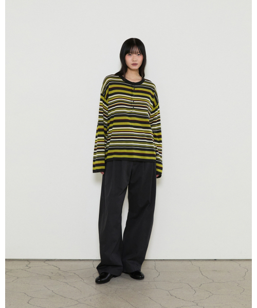 THEENDQUESTION(ジエンドクエスチョン)の「Color stripe knit top / DARK GRAY(ニット/セーター・レディース・その他・FREE)」の9枚目の写真