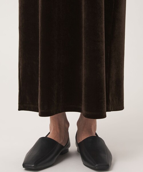 green label relaxing（グリーンレーベルリラクシング）の「［size SHORTあり］ベロア ロングスリーブ ワンピース（ワンピース・レディース・ダークブラウン/ベージュ/ブラック・SHORT/FREE）」の14枚目の写真