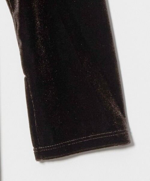 green label relaxing（グリーンレーベルリラクシング）の「［size SHORTあり］ベロア ロングスリーブ ワンピース（ワンピース・レディース・ダークブラウン/ベージュ/ブラック・SHORT/FREE）」の21枚目の写真