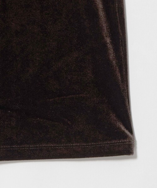 green label relaxing（グリーンレーベルリラクシング）の「［size SHORTあり］ベロア ロングスリーブ ワンピース（ワンピース・レディース・ダークブラウン/ベージュ/ブラック・SHORT/FREE）」の22枚目の写真