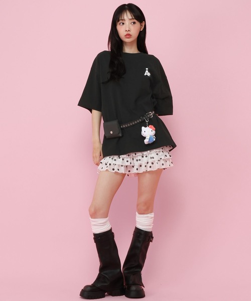 ALAND(エーランド)の「【ハローキティ】AロゴTシャツ(Tシャツ/カットソー・レディース・ブラック/ホワイト・SMALL/LARGE)」の13枚目の写真