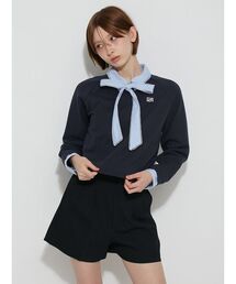 【WEB・一部店舗限定カラー】シャツドッキングボウタイスウェット