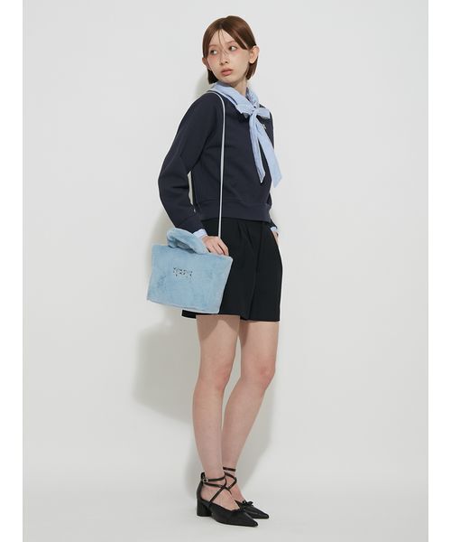 FURFUR(ファーファー)の「【WEB・一部店舗限定カラー】シャツドッキングボウタイスウェット(スウェット・レディース・チャコールグレー/ネイビー/グレー/ホワイト/ライトピンク・F)」の12枚目の写真
