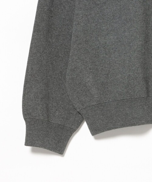 BEAMS HEART(ビームスハート)の「スウェットライク クルーネック ニット(ニット/セーター・メンズ・チャコールグレー/レッド・SMALL/LARGE/MEDIUM)」の5枚目の写真