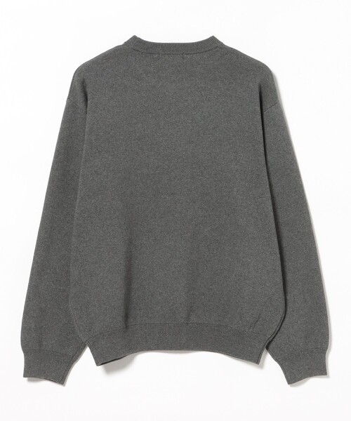 BEAMS HEART(ビームスハート)の「スウェットライク クルーネック ニット(ニット/セーター・メンズ・チャコールグレー/レッド・SMALL/LARGE/MEDIUM)」の6枚目の写真