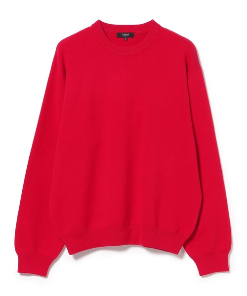 BEAMS HEART(ビームスハート)の「スウェットライク クルーネック ニット(ニット/セーター・メンズ・チャコールグレー/レッド・SMALL/LARGE/MEDIUM)」の13枚目の写真