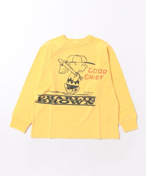 DENIM DUNGAREE(デニムダンガリー)の「SNOOPY GOOD GRIEF L/S Tee(Tシャツ/カットソー・キッズ・イエロー・135cm/145cm)」の3枚目の写真