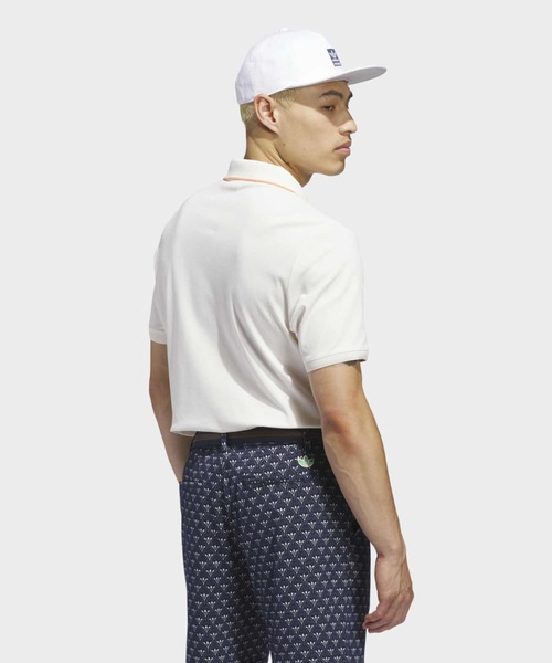 adidas(アディダス)の「オリジナルスゴルフ ツイストニット ワンポイントロゴ 半袖ポロ【adidas Golf/アディダスゴルフ】(ポロシャツ・メンズ・ホワイト系その他・XX-LARGE/X-LARGE/SMALL/LARGE/3XL/MEDIUM)」の2枚目の写真