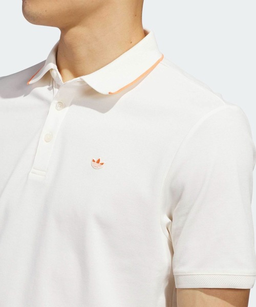 adidas(アディダス)の「オリジナルスゴルフ ツイストニット ワンポイントロゴ 半袖ポロ【adidas Golf/アディダスゴルフ】(ポロシャツ・メンズ・ホワイト系その他・XX-LARGE/X-LARGE/SMALL/LARGE/3XL/MEDIUM)」の6枚目の写真