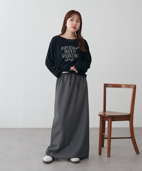 DISCOAT(ディスコート)の「強撚シアーロゴTシャツ(Tシャツ/カットソー・レディース・ブラック/ブラウン/オフホワイト・FREE)」の10枚目の写真