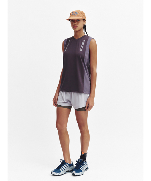 MENASOO（ミナス）の「Refocus Mesh Sleeveless Top_Charcoal（Tシャツ/カットソー・レディース・チャコール・2/1）」の3枚目の写真