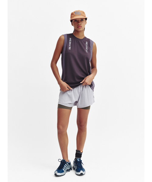 MENASOO（ミナス）の「Refocus Mesh Sleeveless Top_Charcoal（Tシャツ/カットソー・レディース・チャコール・2/1）」の5枚目の写真
