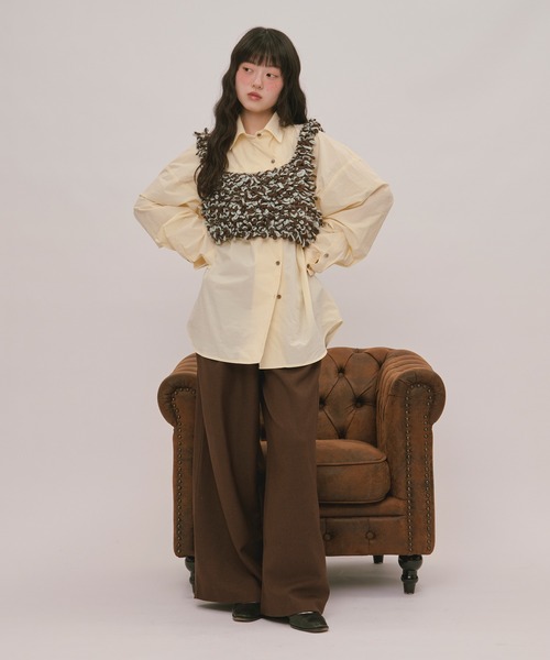 loin nuit(ロワンニュイ)の「hand knitting bustier / ハンドニットビスチェ(ニット/セーター・レディース・グレー/ブラウン/アイボリー・FREE)」の8枚目の写真