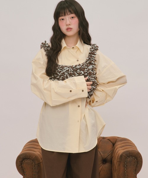 loin nuit(ロワンニュイ)の「hand knitting bustier / ハンドニットビスチェ(ニット/セーター・レディース・グレー/ブラウン/アイボリー・FREE)」の10枚目の写真