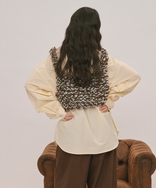 loin nuit(ロワンニュイ)の「hand knitting bustier / ハンドニットビスチェ(ニット/セーター・レディース・グレー/ブラウン/アイボリー・FREE)」の20枚目の写真