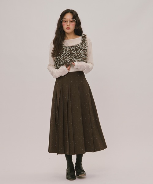 loin nuit(ロワンニュイ)の「hand knitting bustier / ハンドニットビスチェ(ニット/セーター・レディース・グレー/ブラウン/アイボリー・FREE)」の12枚目の写真