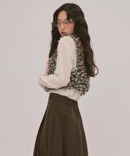 loin nuit(ロワンニュイ)の「hand knitting bustier / ハンドニットビスチェ(ニット/セーター・レディース・グレー/ブラウン/アイボリー・FREE)」の16枚目の写真