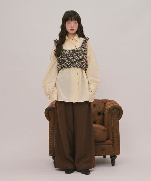 loin nuit(ロワンニュイ)の「hand knitting bustier / ハンドニットビスチェ(ニット/セーター・レディース・グレー/ブラウン/アイボリー・FREE)」の9枚目の写真