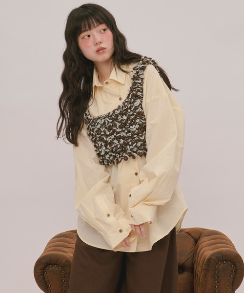 loin nuit(ロワンニュイ)の「hand knitting bustier / ハンドニットビスチェ(ニット/セーター・レディース・グレー/ブラウン/アイボリー・FREE)」の17枚目の写真