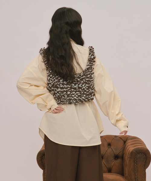 loin nuit(ロワンニュイ)の「hand knitting bustier / ハンドニットビスチェ(ニット/セーター・レディース・グレー/ブラウン/アイボリー・FREE)」の19枚目の写真