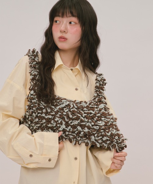 loin nuit(ロワンニュイ)の「hand knitting bustier / ハンドニットビスチェ(ニット/セーター・レディース・グレー/ブラウン/アイボリー・FREE)」の22枚目の写真