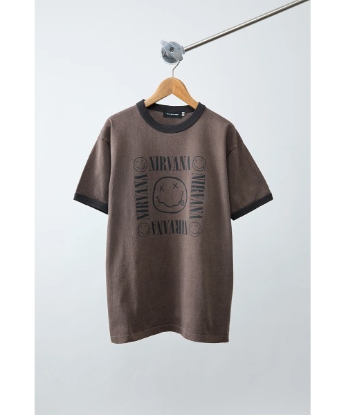 GOOD ROCK SPEED(グッドロックスピード)の「NIRVANA Ringer Tシャツ(Tシャツ/カットソー・レディース・ブラウン・FREE)」の1枚目の写真