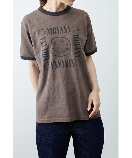 GOOD ROCK SPEED(グッドロックスピード)の「NIRVANA Ringer Tシャツ(Tシャツ/カットソー・レディース・ブラウン・FREE)」の4枚目の写真