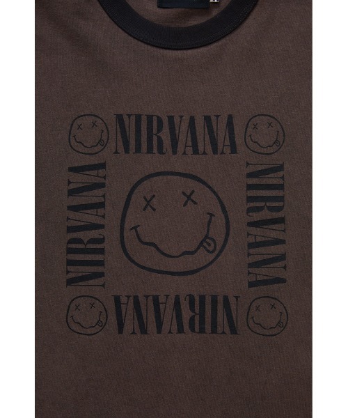 GOOD ROCK SPEED(グッドロックスピード)の「NIRVANA Ringer Tシャツ(Tシャツ/カットソー・レディース・ブラウン・FREE)」の6枚目の写真