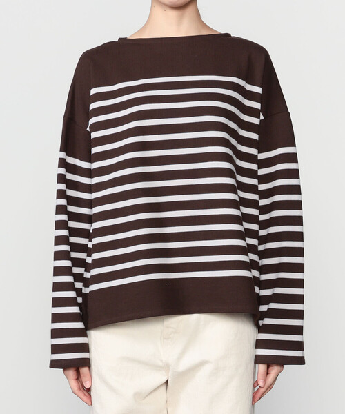 ORCIVAL（オーシバル）の「ORCIVAL | ラッセル ボートネック ワイドセーラーTシャツ WOMEN（Tシャツ/カットソー・レディース・ブラック系その他/ブルー系その他/ベージュ系その他/ブラウン系その他・1）」の14枚目の写真
