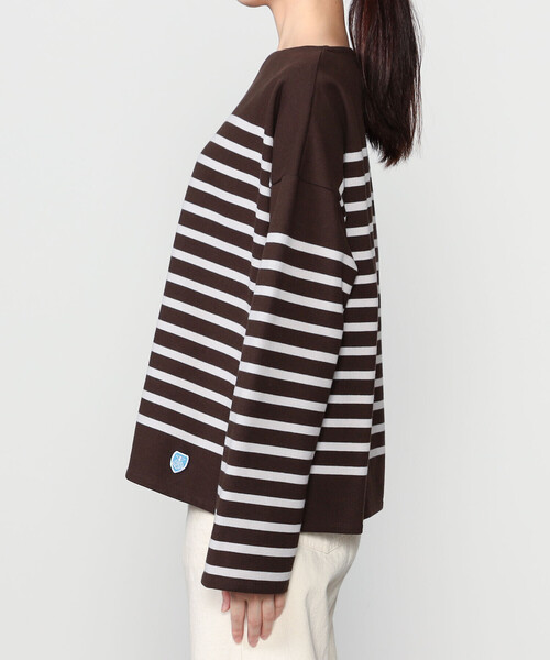 ORCIVAL（オーシバル）の「ORCIVAL | ラッセル ボートネック ワイドセーラーTシャツ WOMEN（Tシャツ/カットソー・レディース・ブラック系その他/ブルー系その他/ベージュ系その他/ブラウン系その他・1）」の13枚目の写真