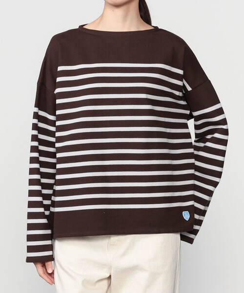 ORCIVAL（オーシバル）の「ORCIVAL | ラッセル ボートネック ワイドセーラーTシャツ WOMEN（Tシャツ/カットソー・レディース・ブラック系その他/ブルー系その他/ベージュ系その他/ブラウン系その他・1）」の11枚目の写真