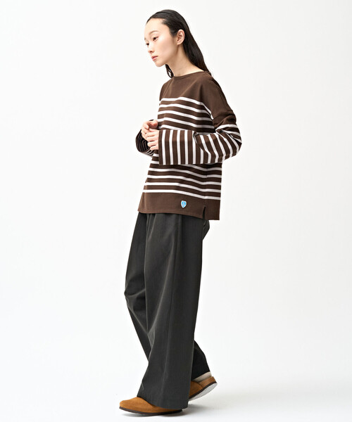 ORCIVAL（オーシバル）の「ORCIVAL | ラッセル ボートネック ワイドセーラーTシャツ WOMEN（Tシャツ/カットソー・レディース・ブラック系その他/ブルー系その他/ベージュ系その他/ブラウン系その他・1）」の8枚目の写真