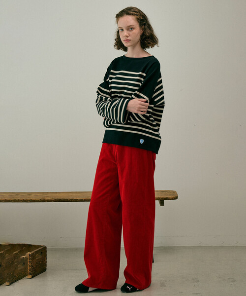 ORCIVAL（オーシバル）の「ORCIVAL | ラッセル ボートネック ワイドセーラーTシャツ WOMEN（Tシャツ/カットソー・レディース・ブラック系その他/ブルー系その他/ベージュ系その他/ブラウン系その他・1）」の5枚目の写真