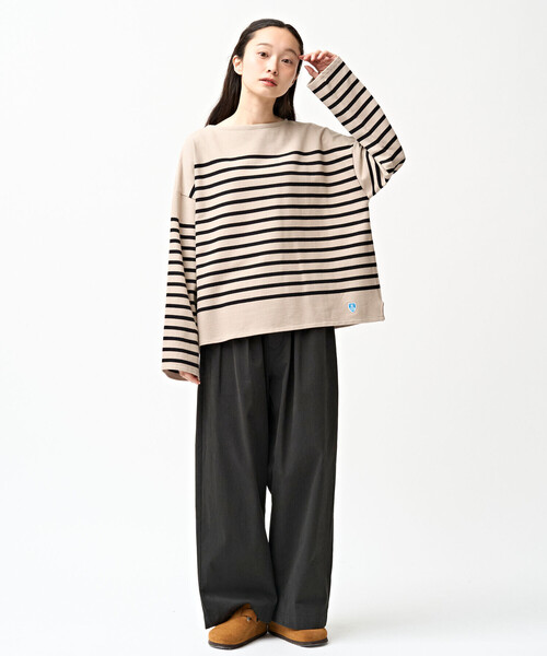 ORCIVAL（オーシバル）の「ORCIVAL | ラッセル ボートネック ワイドセーラーTシャツ WOMEN（Tシャツ/カットソー・レディース・ブラック系その他/ブルー系その他/ベージュ系その他/ブラウン系その他・1）」の3枚目の写真
