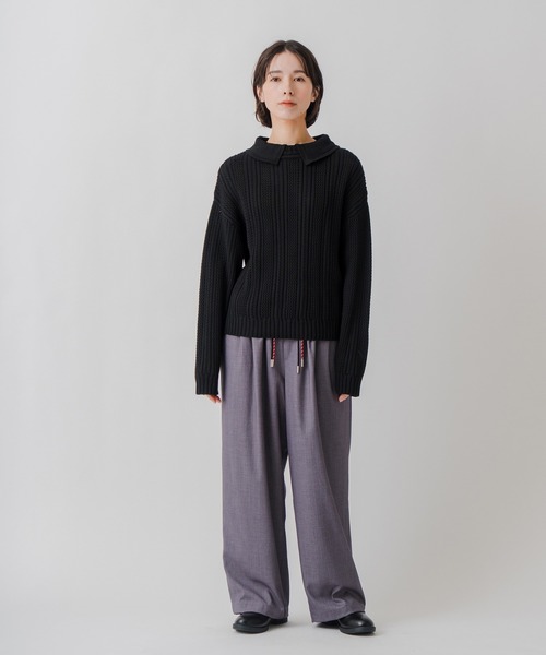 Kelen（ケレン）の「「KELEN / ケレン」ダブルコードピンストライプイージーパンツ（その他パンツ・レディース・グレー/ネイビー/ブラック・S/M）」の13枚目の写真