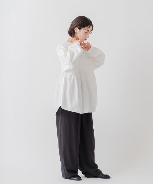 Kelen（ケレン）の「「KELEN / ケレン」ダブルコードピンストライプイージーパンツ（その他パンツ・レディース・グレー/ネイビー/ブラック・S/M）」の21枚目の写真