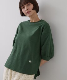 【洗える/XS-L】バックヘンリーミニ裏毛 5分袖