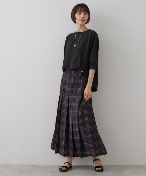 Dessin(デッサン)の「【洗える/XS-L】バックヘンリーミニ裏毛 5分袖(Tシャツ/カットソー・レディース・ピンク系/モスグリーン/ライトグレー/ブラック/ライトベージュ・00/01/02/03)」の15枚目の写真