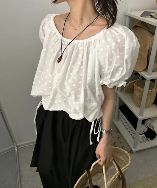 Girly Doll(ガーリードール)の「オフショル刺繍入りパフスリーブブラウス(シャツ/ブラウス・レディース・ブラック/ホワイト・FREE)」の20枚目の写真