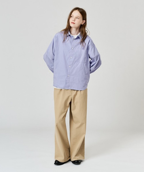 WETTEMPT(ウィテンプト)の「WASHED BASIC L/S SHIRT / ウォッシュドベーシックLSシャツ(シャツ/ブラウス・メンズ・ブルー/オフホワイト・LARGE/MEDIUM/SMALL)」の5枚目の写真